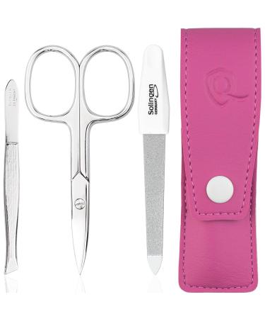 marQus Manicure Set 3 pieces travel set with file from Solingen nail care set nail scissors set and nail set 4. Berry
