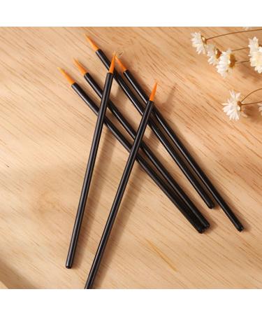 100pcs Disposable Eyeliner Brush Set | Makeup Applicator for Women | Practical & Durable Eye Tools | Artificial Fiber Makeup Brushes in Black - Buy Online on SooperMarket.com