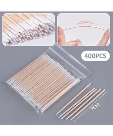 Double-Ended Cotton Swabs - 400 Count | Pointed Shape, Safety Ear Cleaning | Ideal for Beauty, Skin Care - Buy Online on SooperMarket.com