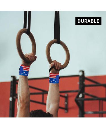 MASEDA Camouflage Wrist Wraps for Fitness Workouts - 1 Pair American Flag Design for Men and Women - Buy Online on SooperMarket.com