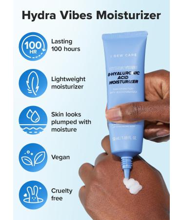 I DEW CARE Hydra Vibes 8-Hyaluronic Acid Moisturizer | Vegan & Cruelty-Free Korean Skin Care for Glass Skin | Hypoallergenic Hydrating Face Cream 50 mL - Buy Online on SooperMarket.com