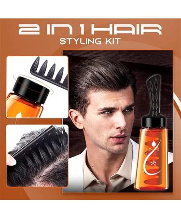 2-in-1 Hair Wax Gel with Comb Men s Long Lasting Grooming Hairspray Flexible Hold Lightweight Hair Styling Gel Moisturizing Best Hair Styling Cream Strong Hold Power Retro Hair Oil for Hair Styling (2Pcs) - Buy Online on SooperMarket.com