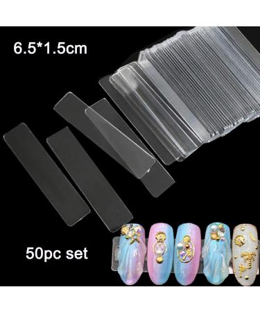 40pc Clear Stiletto Nail Swatches Display Kit with 50pc Stand Holder and 3m Fake Nail Sticker Tape - Nail Art Practice Set - Buy Online on SooperMarket.com
