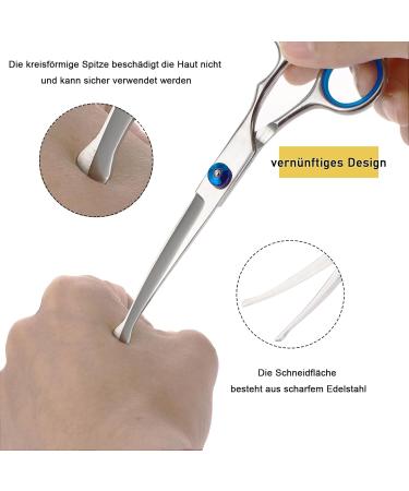 Virtue Yun Dog Scissors - Curved Stainless Steel Pet Grooming Scissors for Cats & Dogs with Safety Tip - Buy Online on SooperMarket.com