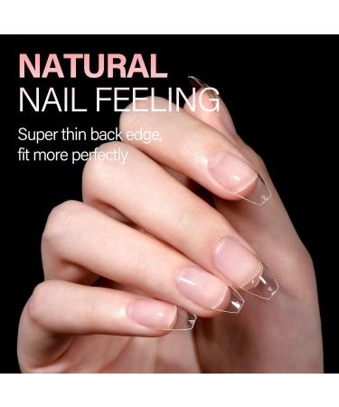 AILLSA Ballerina Nail Tips - Half Matte Soft Gel Full Cover False Nails - 360PCS Short Ballerina, 12 Sizes - DIY Valentine Gift - Buy Online on SooperMarket.com