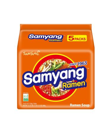 Samyang Ramen Korean Noodle Soup, 4.23 oz (Pack of 5)