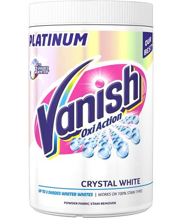 Vanish Fabric Stain Remover Platinum Oxi Action Powder Crystal Whites 1.41 kg