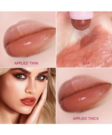 Plumping Lip Balm: Hydrating Tinted Lip Polish for Dry, Cracked Lips - Deep Nourishing Moisturizing Lip Gloss (Brown Vermeil) - Buy Online on SooperMarket.com