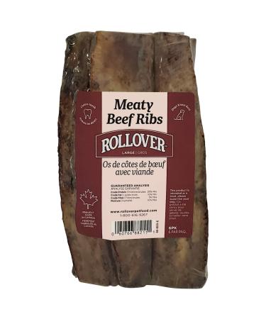 Rollover Large Meaty Beef Ribs - 6pk 1 count (Pack of 6)