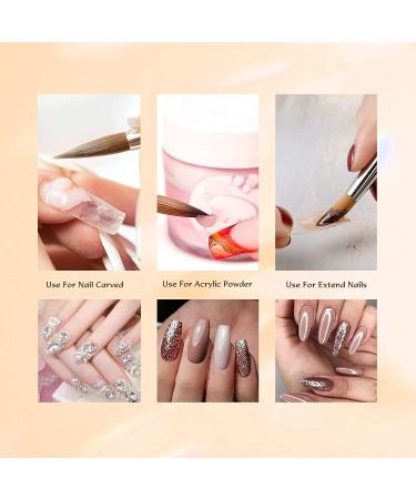 Premium #14 Kolinsky Sable Acrylic Nail Brush - Zobelhaar Nail Art Tool for Gel Manicure & Polish - Buy Online on SooperMarket.com
