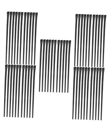 Healeved 60 Pcs Eyeliner Brush Eye Shadow Brush Eye Pencil Eyeliner Brow Brush Angled Makeup Tool Black