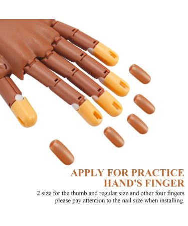 400pcs Brown Replacement False Nail Tips for Nail Training Hand Practice - DIY Manicure Supply - Buy Online on SooperMarket.com