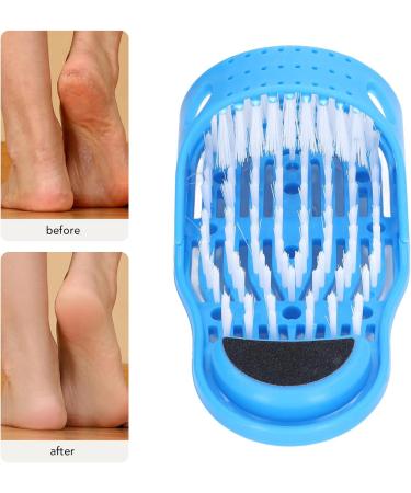 Shower Foot Scrubber for Simple Feet Cleaning Foot Washer for Shower Floor Mat with Suction Cups Removes Dead Skin Improves Relieves Pressure Blue - Buy Online on SooperMarket.com