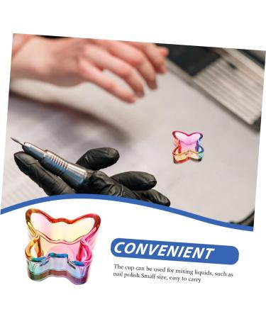 FOYTOKI Nail Art Brush Cup Glass Nail Dish Cup Nail Cups Nail Brush Dappen Dish Glass Nail Dish Bowl Acrylic Nail Tools Manicure Supplies Nail Brush Dappen Cup Glass Nail Dappen Cup 5.00X4.20X2.50CM Colorful - Buy Online on SooperMarket.com