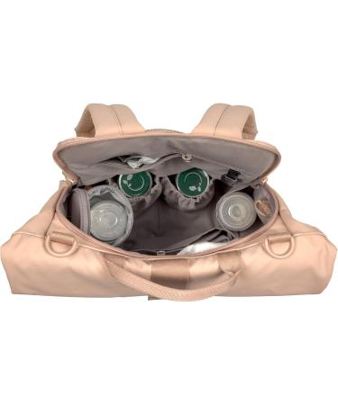 Buy Sustainable Casual Baby Diaper Backpack - Rolltop Design Stroller Attachment Bottle Holder | Peach Rose - Buy Online on SooperMarket.com