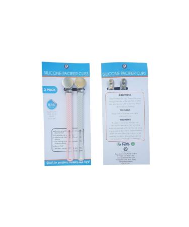 Pickle and Olive Silicone Pacifier Clip - Braided Paci Holder Set of 2 (Pink + Gray) - Buy Online on SooperMarket.com