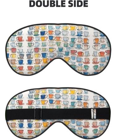 Buy SSIMOO Hand Drawn Teapots & Cups Eye Mask - Soft Breathable Perfect for Travel & Relaxation - International Shipping Available - Buy Online on SooperMarket.com