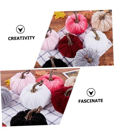 Alipis 6pcs Golden Velvet Pumpkin White Outfit House Ornaments Halloween Party Ornament Pink Outfit Pumpkins Fall Decor Realistic Pumpkins Fake Vegetables Ornament Household Supplies Foam - Buy Online on SooperMarket.com