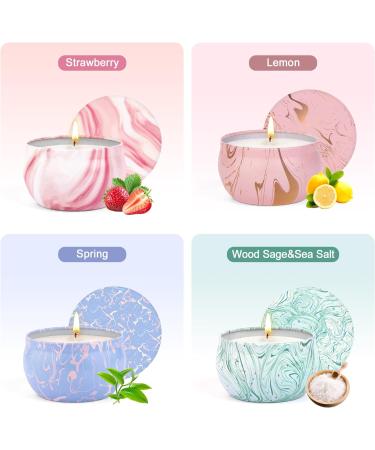 Larger Aromatherapy Candle Gift Set for Women - 4 Pack Natural Soy Wax Candles for Stress Relief Perfect for Christmas Birthdays & Valentine's Day - Buy Online on SooperMarket.com