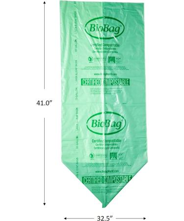 BioBag 100% Certified Compostable Lawn & Leaf Yard Waste Bags 33 Gallon - 60 Count (Pack of 1) - Buy Online on SooperMarket.com