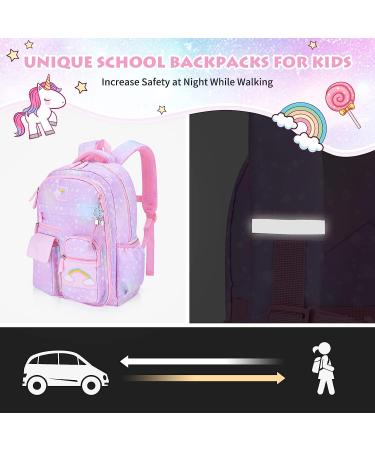BYXEPA Girls Backpack - Cute School Kids Book Bag with Compartments for Students - Purple Kids' School Bag - Buy Online on SooperMarket.com