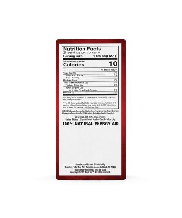 Total Tea Energy Tea Bags with Caffeine - Mixed Berry Flavored Green Tea for Focus & Stamina (25 Tea Bags) - Buy Online on SooperMarket.com