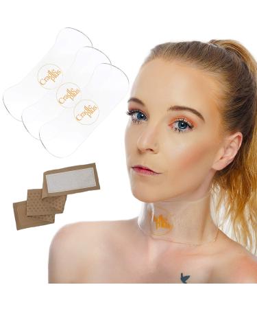 Neck Wrinkle Pads with Strap I Silicone Neck Mask Pack of 3 with Optional Strap | Reusable Anti Aging Masks | Anti Wrinkles Prevention Patch Neck Lift Lines Treatment