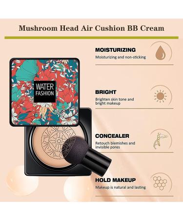 Lovelycat Mushroom Head Air Cushion CC Cream Concealer Foundation Stick Moisturizing Concealer Lasting Brightening Liquid Foundation for All Skin Even Skin Tone Makeup Base For Hides Face (A-natural) - Buy Online on SooperMarket.com
