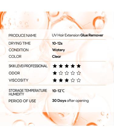 Hair Extension UV Glue Remover - Fast Dry Waterproof & Mild Transparent Solution for Easy Removal - Buy Online on SooperMarket.com