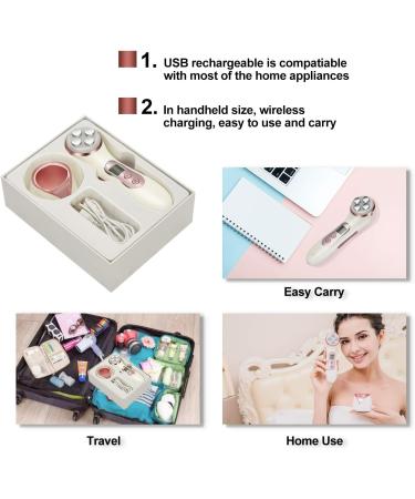 5 in 1 High Frequency Facial Machine | Rechargeable Microcurrent Wand for Facial Massage - Buy Online on SooperMarket.com