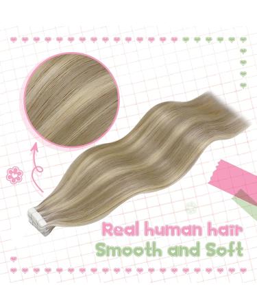 Youngsee Real Hair Tape Extensions - Short Brown & Blond 30 cm 20PCs Remy Seamless - Buy Online on SooperMarket.com