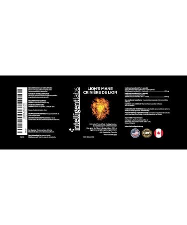 Lion s Mane Mushroom Capsules by Intelligent Labs Extracted from The Fruiting Bodies of Hericium Erinaceus Minimum 25% Beta Glucans No Grain Fillers 2-Month Supply - Buy Online on SooperMarket.com