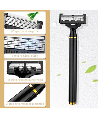 Unaone Razors for Men - Premium Black Shaving Razors with 2 Blade Refills & Ergonomic Handle - Shop Internationally - Buy Online on SooperMarket.com