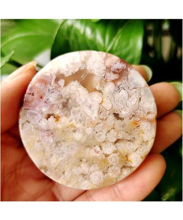 Natural Stone Cherry Blossom Agate Bracelet Heart Palm Stone Shaman Feng Shui Crystal Room Ornament Gemstones and Crystal (Color : 60-70g) - Buy Online on SooperMarket.com