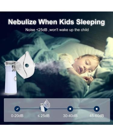 Portable Nebulizer Machine for Adults & Kids - Quiet Handheld Nebulizer for Travel & Home Use - Cool Steam Inhaler in Purple - Buy Online on SooperMarket.com