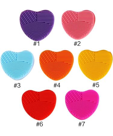 Silicone gloves brush accessories heart shape silicone makeup brush detergent brush for cosmetic washing(Rose) - Buy Online on SooperMarket.com