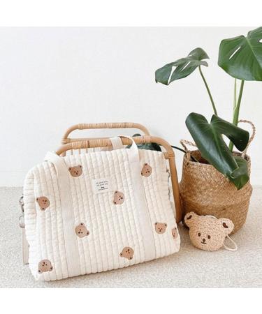 NewDVMMSS Soft Cotton Diaper Bag Carrier | Embroidered Children's Room Storage & Toy Organizers for Outdoor Trips - Buy Online on SooperMarket.com