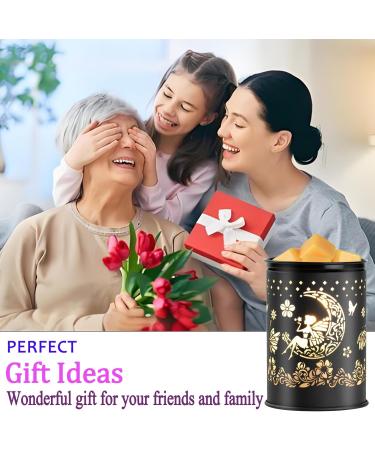 Electric Metal Wax Warmer - Stylish Home Office Decor & Unique Gifts (Moon/Flower Fairy Design) - Buy Online on SooperMarket.com