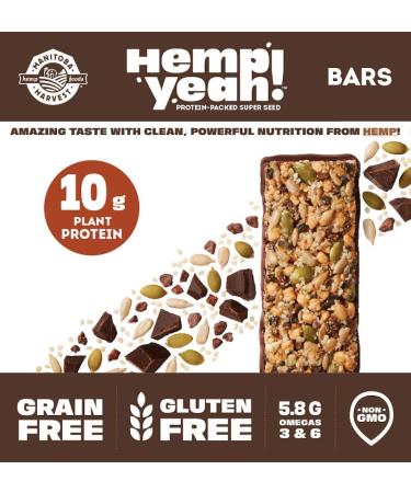 Manitoba Harvest Hemp Bar Dark Chocolate Cocoa Nibs 12x45g - Buy Online on SooperMarket.com