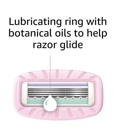 Amazon Basics Women's 4 Blade Razor Kit - Fits Amazon Basics & Venus Handles, Moisturizing Surround, Includes 1 Handle, 2 Cartridges, Shower Hanger - 2 Refills Included - Buy Online on SooperMarket.com