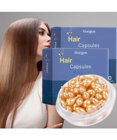 Hair Oil Capluse for Frizzy & Dry Hair Hair Treatment Serum Capsules Hair Treatment Oil for Damaged Hair Nourishing Leave-In Hair Serum Repair Capsule 60 Caps