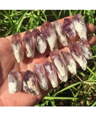 Home Decoration Stone 1/4 lb Lot Brazilian Rough Amethyst Points Raw Crystals Balance Gemstone Decoration - Buy Online on SooperMarket.com