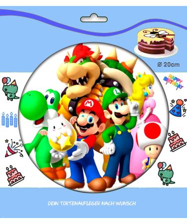 Super Mario Birthday Cake Edible Photo - 20cm Cake Image - Fun Cake D cor for Your Celebration! - Buy Online on SooperMarket.com