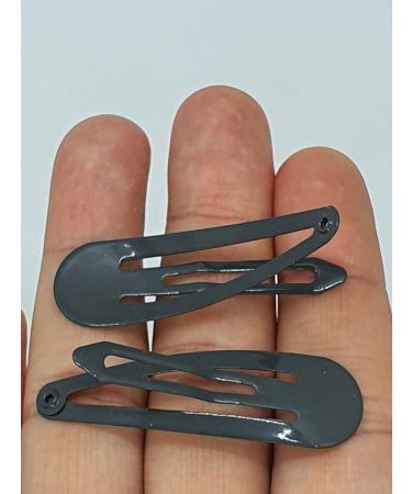 6 PCS Grey Metal Snap Hair Clips - 5CM Long | Hair Grip Pins - Buy Online on SooperMarket.com