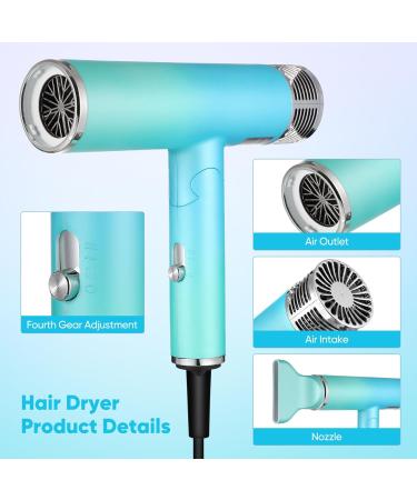 Beavorty Hair Dryer Foldable Blow Dryer Blow Dryer for Curly Hair Diffuser Household Travel - Buy Online on SooperMarket.com