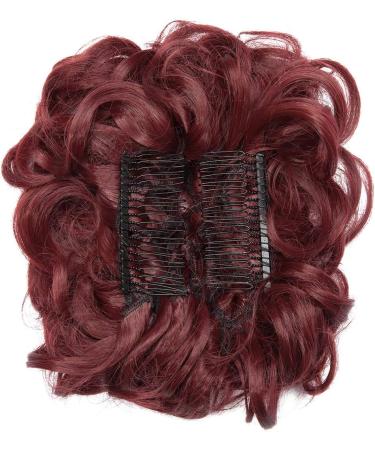 Curly Wavy Messy Hair Extension Bun - Clip-In Drawstring Ponytail Comb Chignon - Buy Online on SooperMarket.com