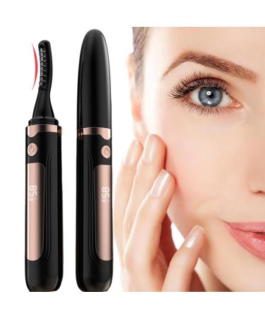 Eyelash Curlers Quick Heated Lash Curler Fast Heating Electric Eyelash Curler USB Rechargeable Gently and Precisely Grabs and Lifts Lashes for Lasting Curl Natural Lash Curler with 3 Heated Settings