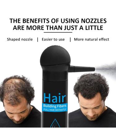 Waterproof Hair Fibers Powder for Thinning Hair & Hair Loss - Dark Brown - Instant Thickening with Spray Applicator for Men & Women - Bald Spots Filler - Undetectable & Long-Lasting Results - Buy Online on SooperMarket.com