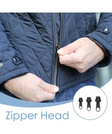 12-Pack Zipper Slider Replacement - Removable Zipper Pull Fixer for Jackets Suitcases & Backpacks (Black) - International Shipping - Buy Online on SooperMarket.com