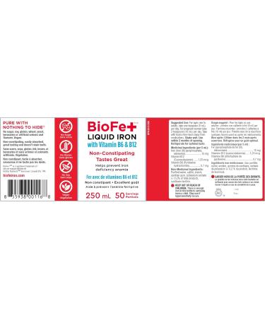 KidStar Nutrients BioFe+ Liquid Iron for the Family Vegan Sweet Blast 250mL 50 Servings - Buy Online on SooperMarket.com